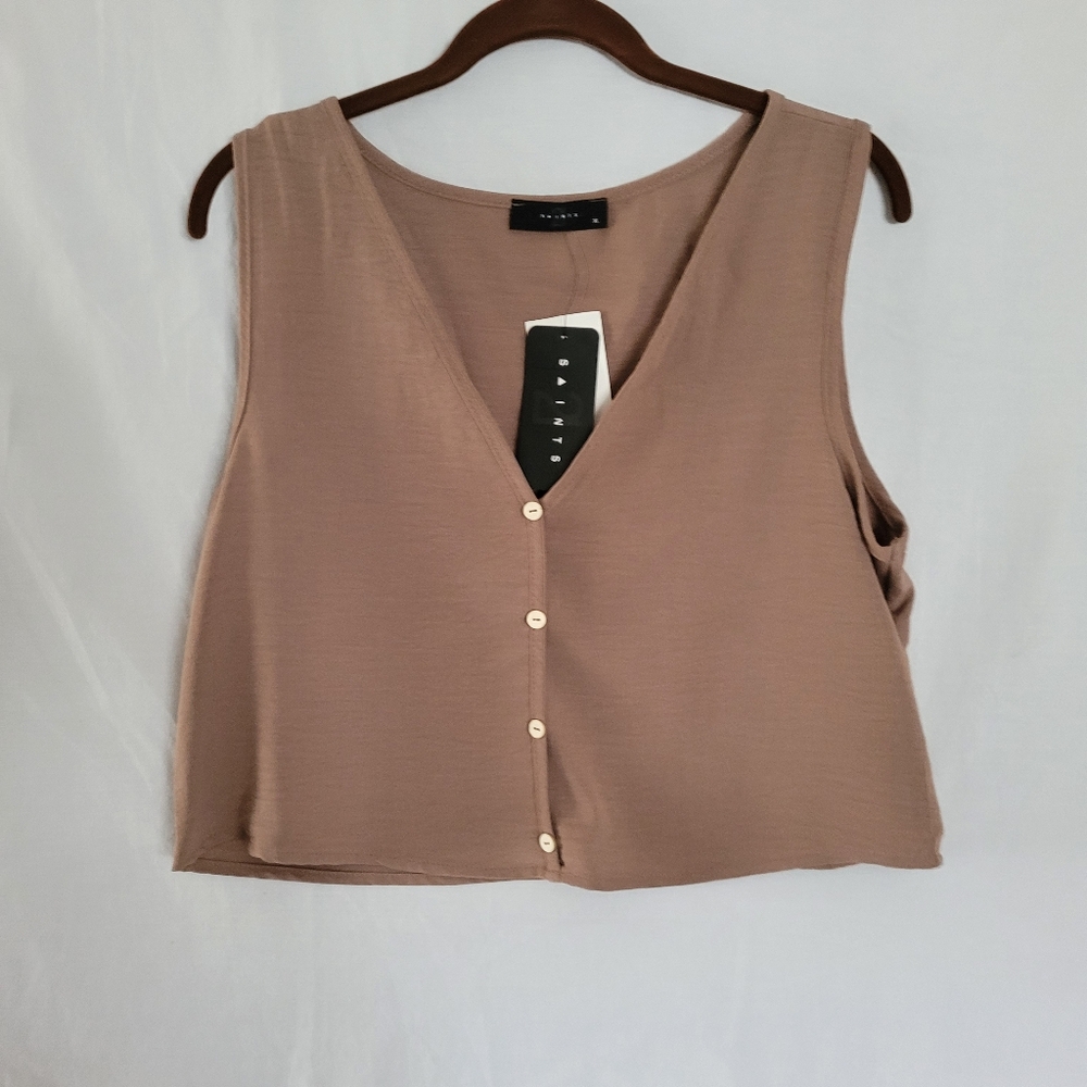 Alamar Women's Tan Sleeveless Top